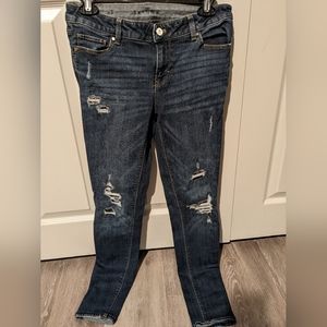 White House Black Market Skinny Distressed Jeans Size 2